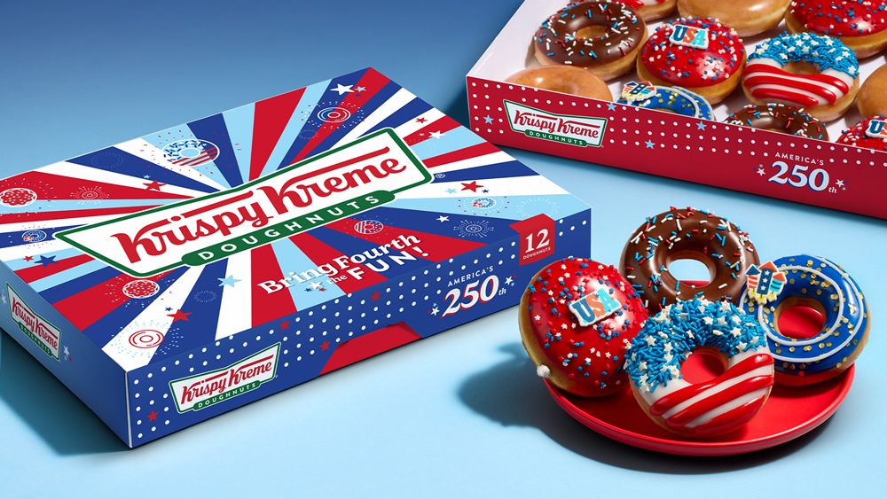 Krispy Kreme Helps America Celebrate 250 Years of Independence with Patriotic Doughnut Collection and Sweet July 4th Deals Krispy Kreme Helps America Celebrate 250 Years of Independence with Patriotic Doughnut Collection and Sweet July 4th Deals