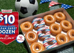 Krispy Kreme Introduces $10 Original Glazed Clean Sheet Dozen Featuring ‘Red, White and Goooaaal’ Doughnut for America’s Match Wednesday