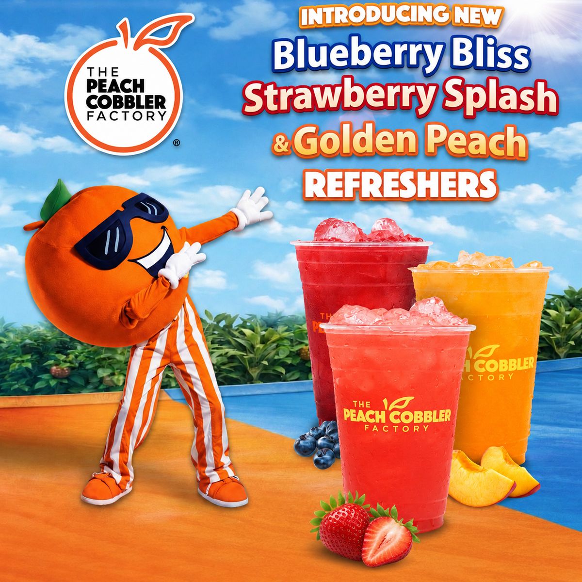 The Peach Cobbler Factory Introduces New Nationwide "PCF Refreshers" Beverage Line The Peach Cobbler Factory Introduces New Nationwide "PCF Refreshers" Beverage Line