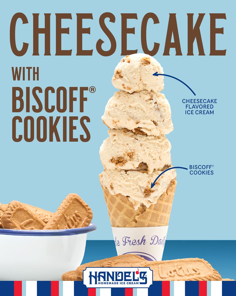 Handel's Unveils NEW Cheesecake with Biscoff Cookies Ice Cream Handel's Unveils NEW Cheesecake with Biscoff Cookies Ice Cream