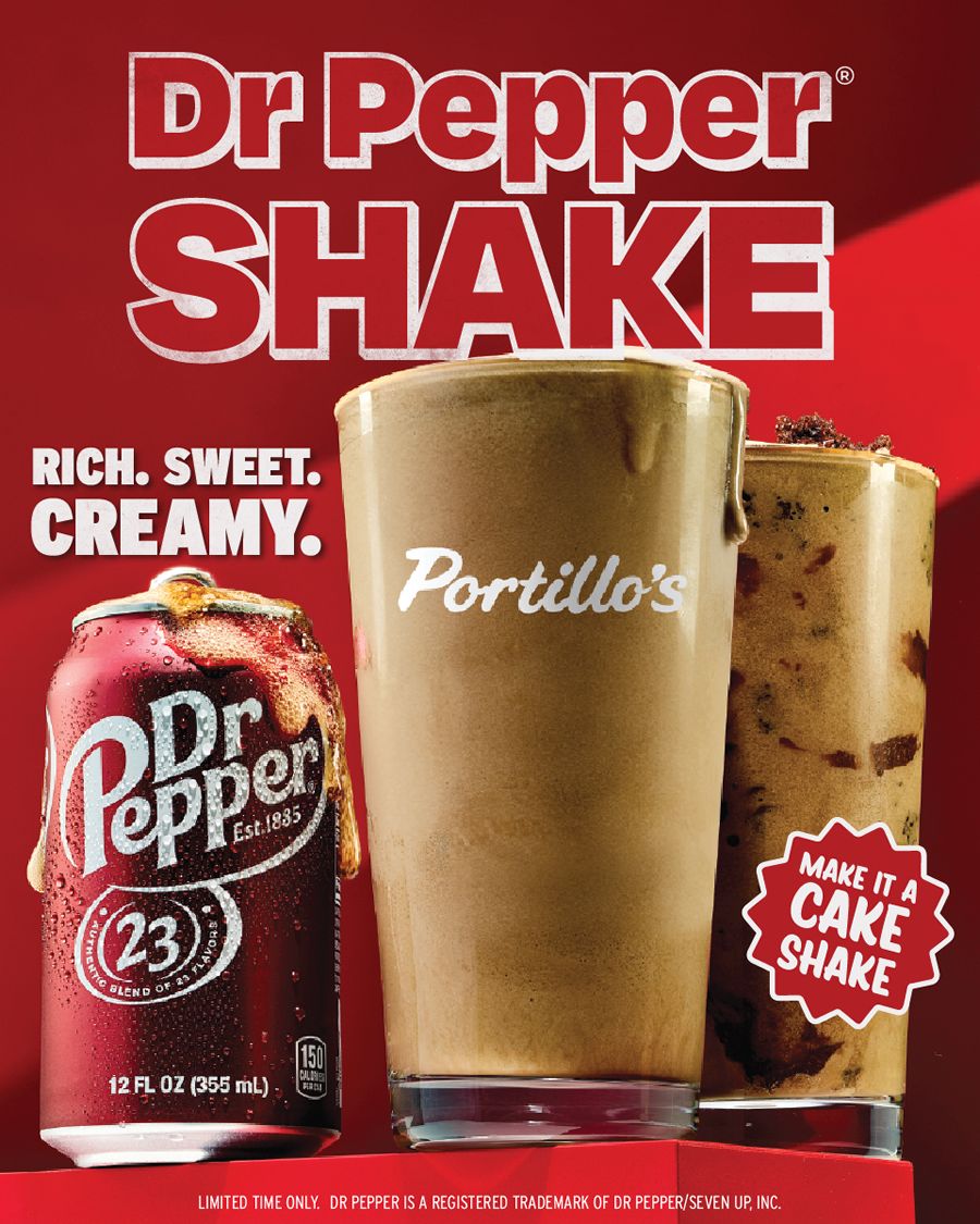 Portillo's and Dr Pepper "Shake" Things Up, Launching Limited-Time Shake and Cake Shake Portillo's and Dr Pepper "Shake" Things Up, Launching Limited-Time Shake and Cake Shake