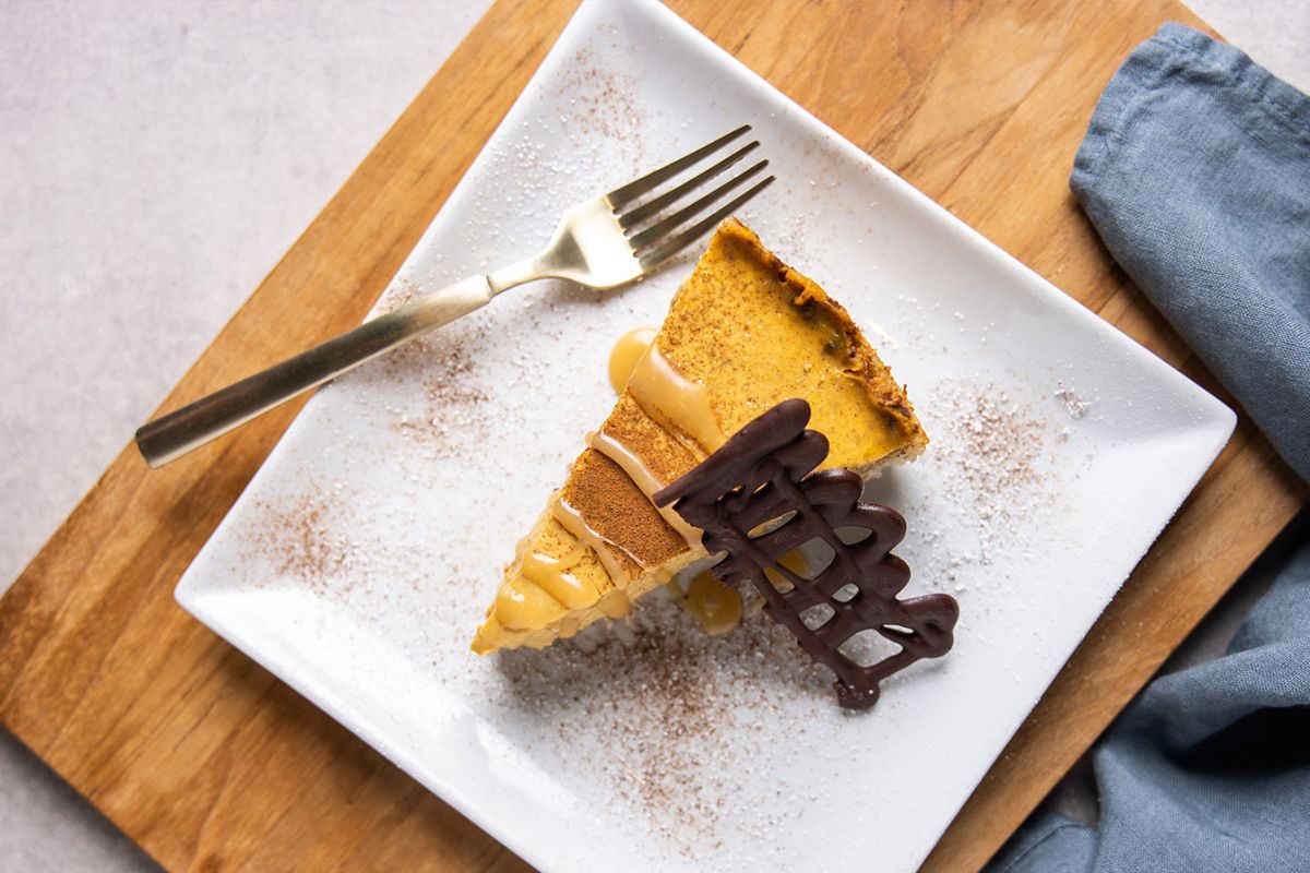 bellagreen Pumpkin Cheesecake bellagreen's Fall Menu Puts Savory Pumpkin on the Plate, All of It Gluten-Free